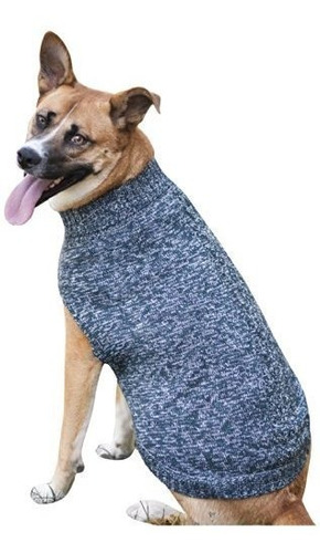 Fashion Pet Moda Mascota Tonal Marled Perro Suéter, Azul