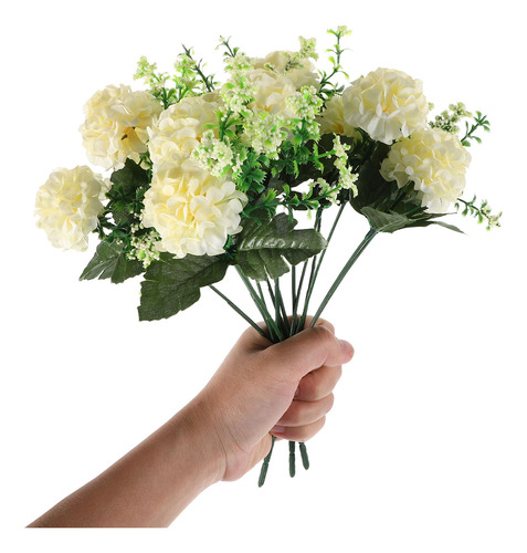 3 Flores Artificiales De Hortensia Realistas: Hortensia Sint