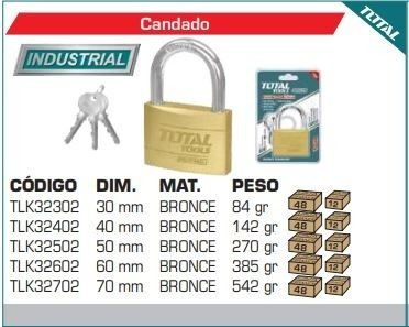 Imagen 2 de 2 de Candado Total 30mm