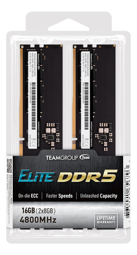 Kit Teamgroup Elite Ddr5 De 16 Gb (2 X 8 Gb) Y 4800 Mhz (...