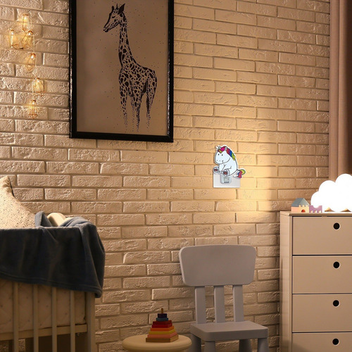 Imagem 4 de 6 de Luz Noturna Led Abajur Tomada Infantil Unicórnio 1w Avant