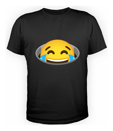 Playera Emoji Riendo En El Agujero - Playera Divertida