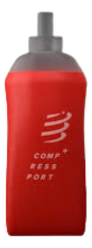 Botella de silicona Compressport Ergo Flask, 300 ml, color rojo