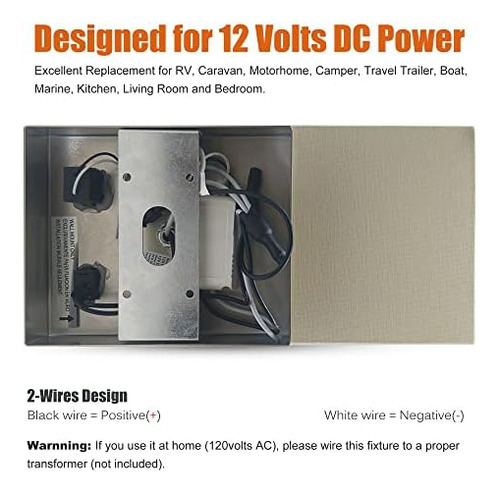 Facon Aplique De Pared Led Para Rv De 12 V Con Interruptor Y