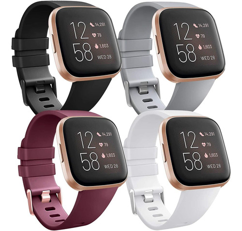 Malla Reloj Fitbit Versa/versa 2/versa Lite/se Pack 4 Large