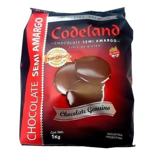 Chocolate Cobertura Semi Amargo Top Crem Codeland 