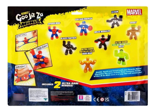 Figuras De Accion Elasticas 8 Pz Marvel Goo Jit Zu