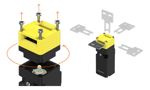 Interruptor De Seguridad Con Llave Sfd-ma2b-m20 2nc+1na