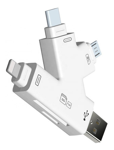 Imagen 6 de 9 de Lector Memoria Adaptador Lightning Usb C Otg Sd Micro Usb