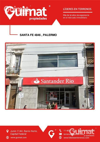 Imagen 2 de 12 de Terreno Av. Santa Fe - Palermo - Lideres En Terrenos - Guimat Propiedades