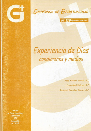 Experiencia De Dios Condiciones Medios 129 / García Mollá G.