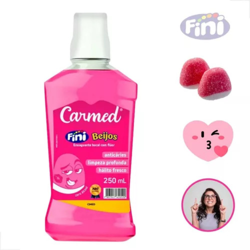 Enxaguante Bucal Carmed Fini Beijos 250ml Anticáries Cimed