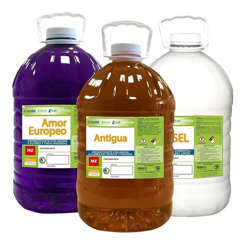 Aromatizante Ambientador Liquido  Caja C/4 Pz De 5 Litros