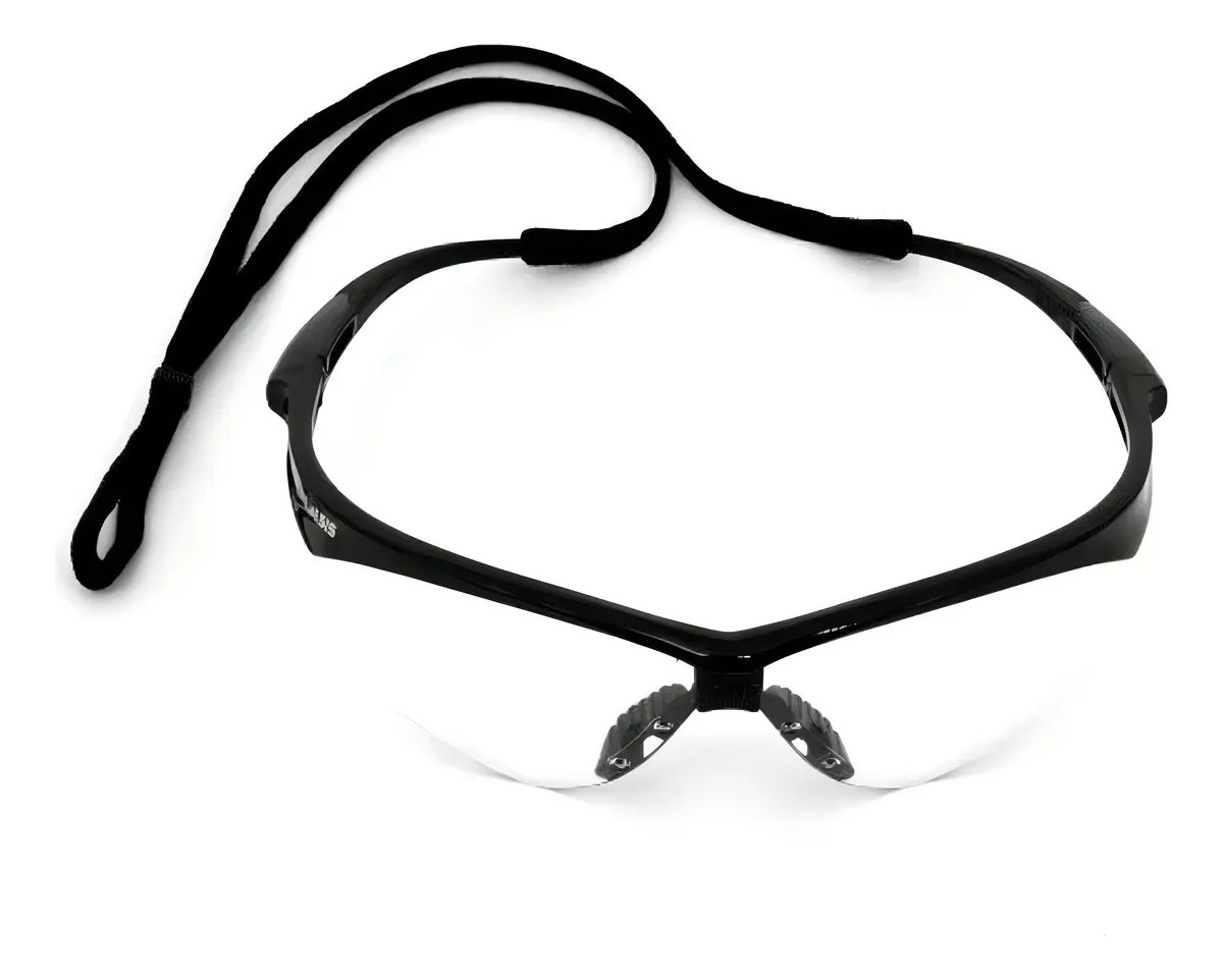 Lentes Seguridad Nemesis Armazón Negro Cristal Transparente Protección UV