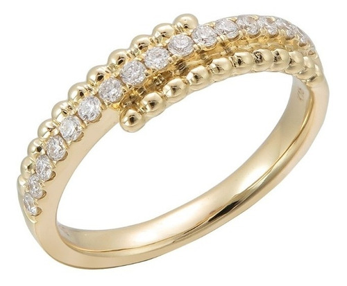 Anillo Diamantes Talla Brillante Oro Amarillo 18k - Regalo.