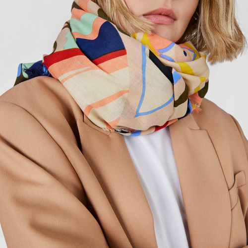 Foulard Azul Marino Mariposas Modlin Talla Talla Única