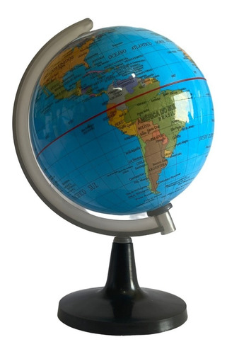 Globo Terrestre Escolar 17 Cm Gira Planisferio  Mapa Atlas 