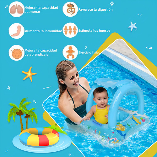 Niño,bebé Seguridad Arohinchable Salvavidas,aro Natación Asa