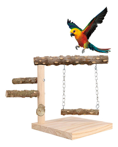 Parrot Playstand - Soporte Ligero Para Rama De Madera
