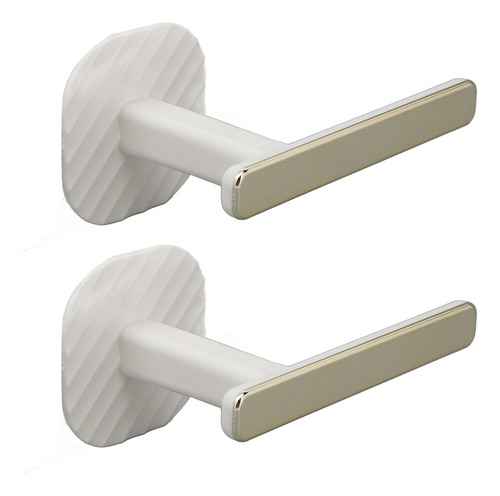 Soporte Para Cortinas, 2 Piezas, Blanco Y Dorado, Decorativo