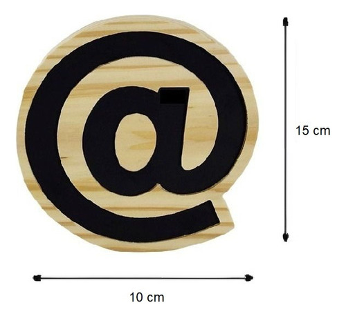 Enfeite De Madeira Decorativo Da Geguton - Sigla Arroba