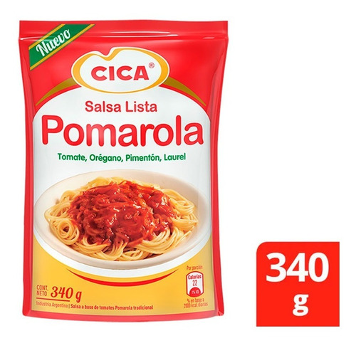 Salsa Lista Cica Sabor Pomarola X 340 Gr