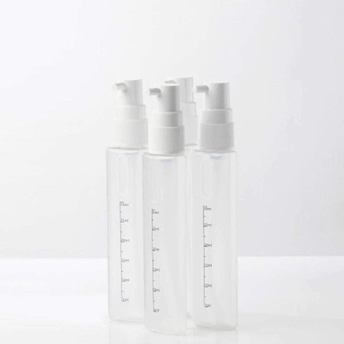 Dispenser 4x1 Pote Viagem Mala Shampoo Liquido Sabonete Rosa
