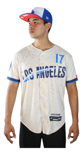 Polo Jersey 6 Botones Sublimado Mlb Dodgers City Connect