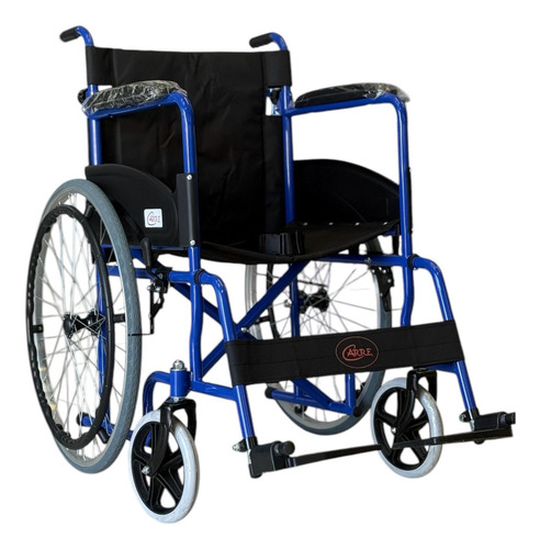 Silla De Ruedas Economica Adulto Plegable Carré Srp-4611 Color Azul