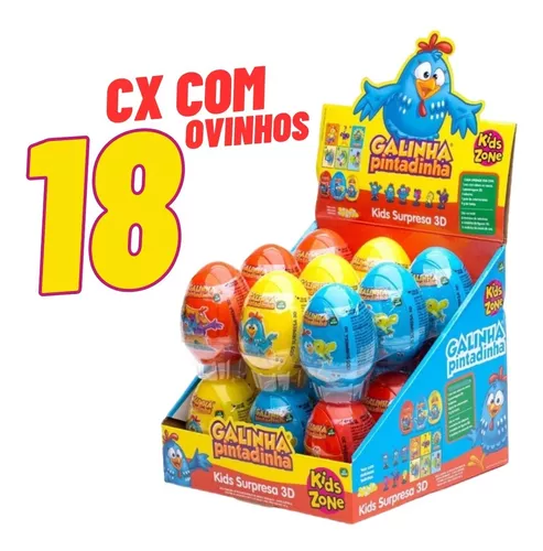 Brinquedo Ovo Click Galinha Pintadinha Kit 6 Unidades : :  Brinquedos e Jogos
