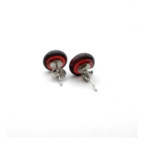 Imagen 4 de 4 de Arete Broquel Morado Liz