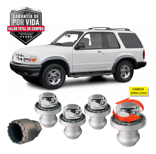 Tuercas Seguridad  1/2 -20 Unf Ford Explorer 1990-2019 Aem