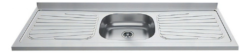 Tarja de Inox para Cocina Madesa 150 x 52cm Color Gris