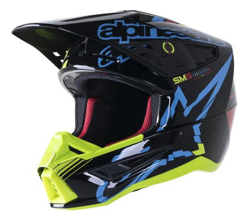 Casco Cross S-m5 Action Ngo/cian/ama Fluo