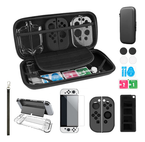 Estuche Protector Accesorios Nintendo Switch Oled 17 En 1