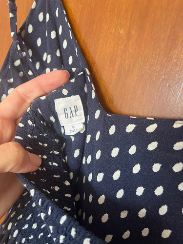 Vestido Gap Azul Marino Lunares Talle S (puede Ser M) (Usado)