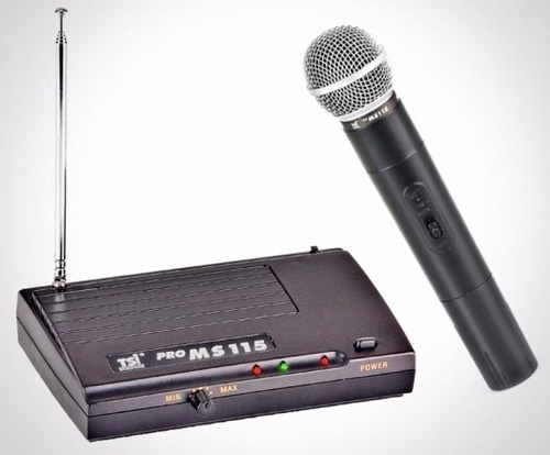 Microfone De Mão Sem Fio Tsi Ms115 Uhf