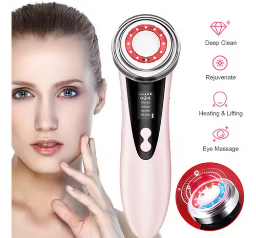 Masajeador Facial Fototerapia Recargable Rejuvenecimiento Todo Tipo De Piel Día/noche