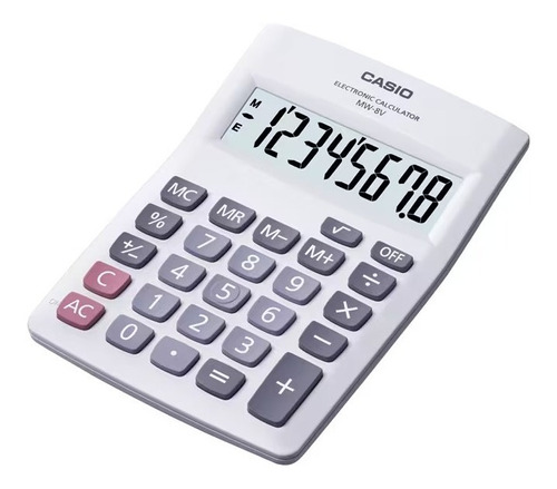 Calculadora Casio Mod Mw8v-bk De Escritorio