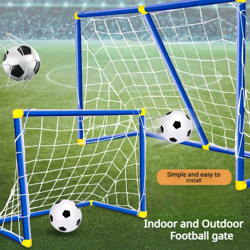 Arco de fútbol Genérica DQ-3 de 60cm de largo y 41cm de alto color azul/amarillo