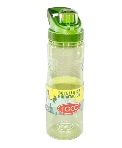 Botella De Hidratacion Con Filtro Foco Tritan Verde 770 Ml