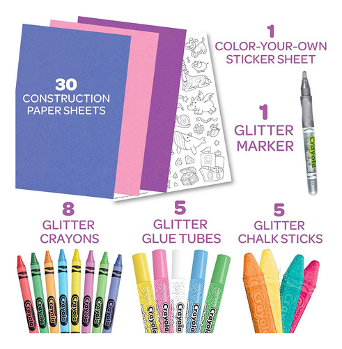 Crayola All That Glitters Art Case Juego De Colorear, Juguet