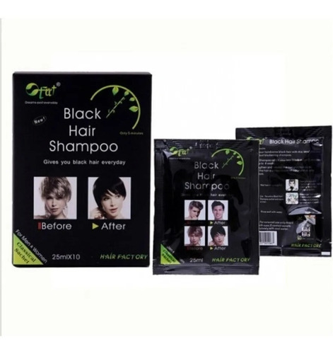 Shampoo Tinte En 5 Min - Black Hair  Unidad