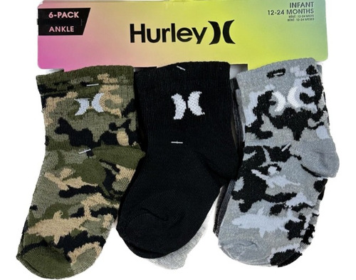 Medias Para Bebé Y Niño Hurley Pack X 6  