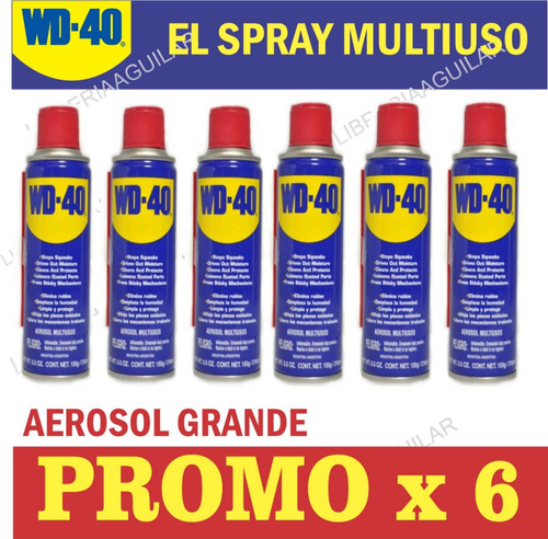 6 Aerosol Grande Wd-40 Lubricante Antioxidante Limpiador