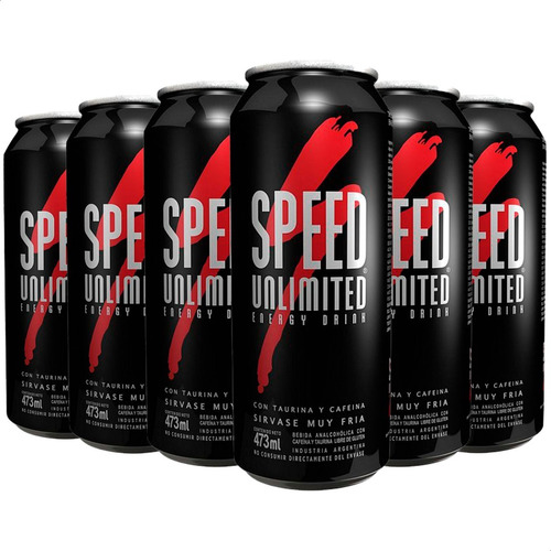 Speed Energizante Unlimited Lata Bebida Energentica X6