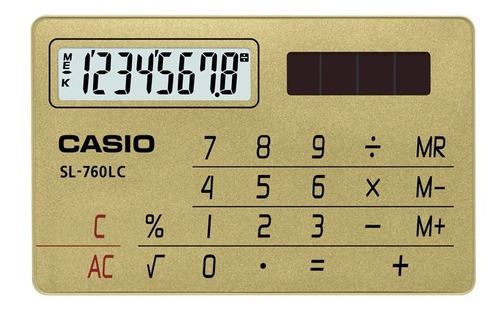 Casio 16717 Calculadora Bolsillo Sl-760lc-gd