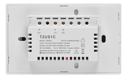 Interruptor Wifi Sonoff De 1 Canal Con Rf - Blanco T2us1c