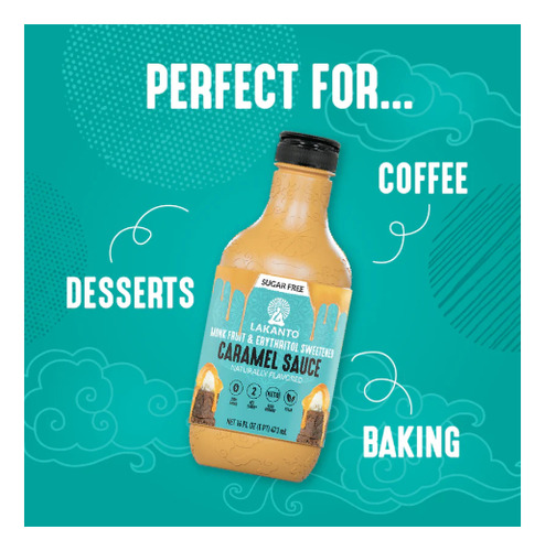 Lakanto, Caramel Sauce, Jarabe De Caramelo Sin AzĂșcar 473ml