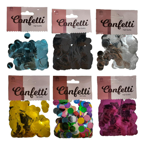 12 Pza Confetti Metalico Para Globos Confetti Polka 1.5 Cm